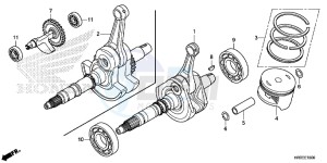 TRX420TE1F TRX420 Europe Direct - (ED) drawing CRANK SHAFT/PISTON