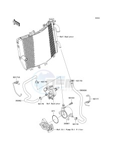 ZX 1000 C [NINJA ZX-10R] (C2) C2 drawing OIL COOLER