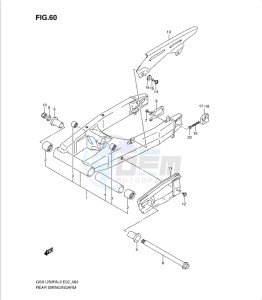 GSX1250 FA drawing REAR SWINGING ARM