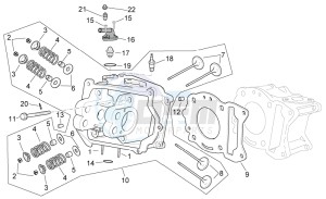 Sport City Cube 125-200 carb e3 drawing Cilinder head