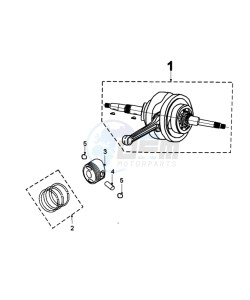 DJANGO 125 EVASION drawing CRANKSHAFT AND ZUIGER