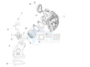 MP3 500 MAXI SPORT ABS (NAFTA) drawing Throttle body - Injector - Induction joint