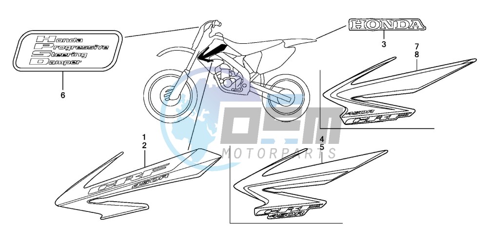 MARK (CRF450R6,7,8)