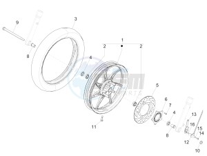 Liberty 125 iGet 4T 3V ie ABS (APAC) drawing Front wheel