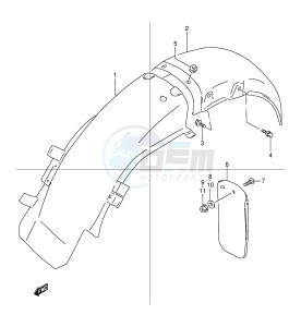 TU125 (E2) drawing REAR FENDER