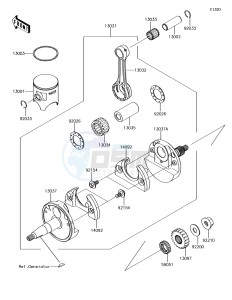 KX85 KX85CHF EU drawing Crankshaft/Piston(s)