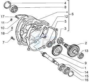 Runner VX 125 drawing Rear wheel shaft