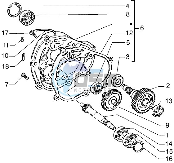 Rear wheel shaft