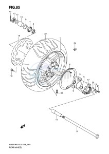 AN650 (E3-E28) Burgman drawing REAR WHEEL (AN650AK6)