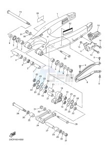 YZ250F (17D9 17DA 17DB 17DC) drawing REAR ARM