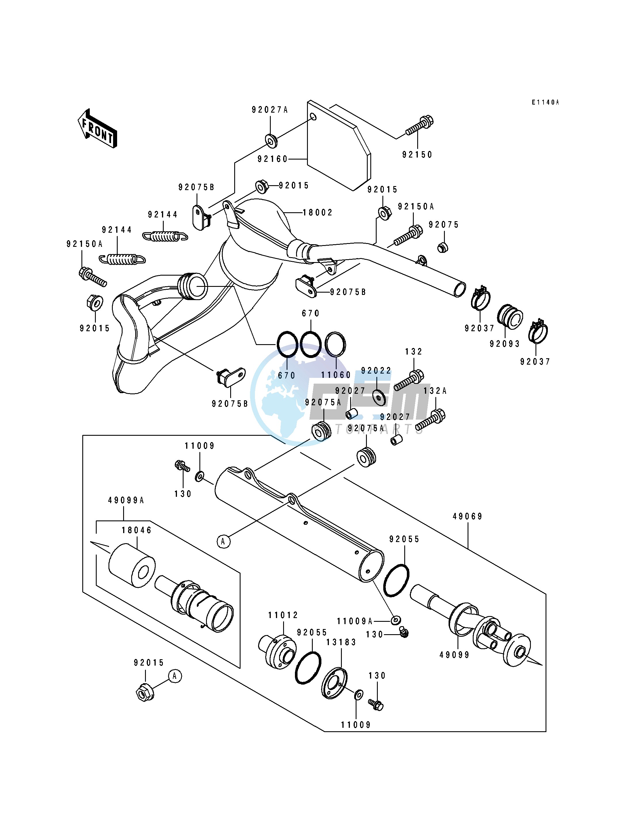 MUFFLER-- KDX200-E2- -