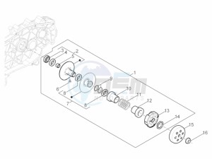 Liberty 50 iGet 4T 3V 25kmh (EMEA) drawing Driven pulley