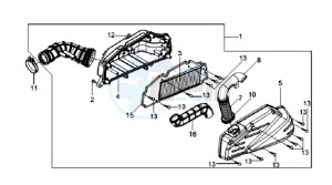 GTS 125 drawing AIRFILTER