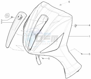 BEVERLY 300 IE ABS E4 (APAC) drawing Front shield