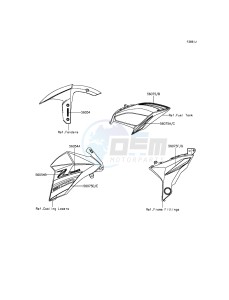 Z800 ABS ZR800DGFA UF (UK FA) XX (EU ME A(FRICA) drawing Decals(Orange)