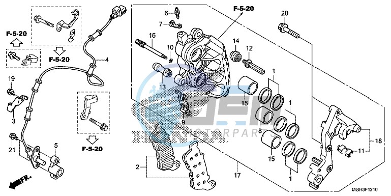 R. FRONT BRAKE CALIPER