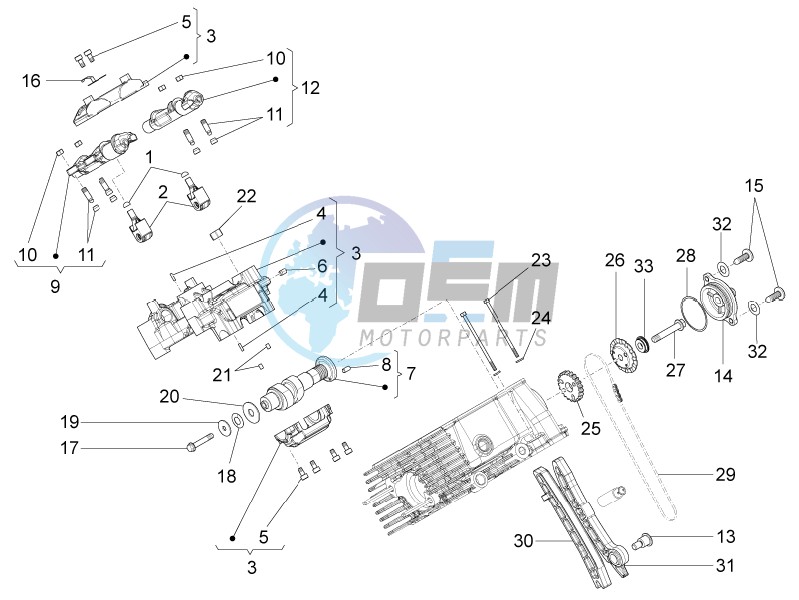 RH cylinder timing system