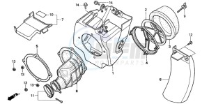 CR80RB drawing AIR CLEANER