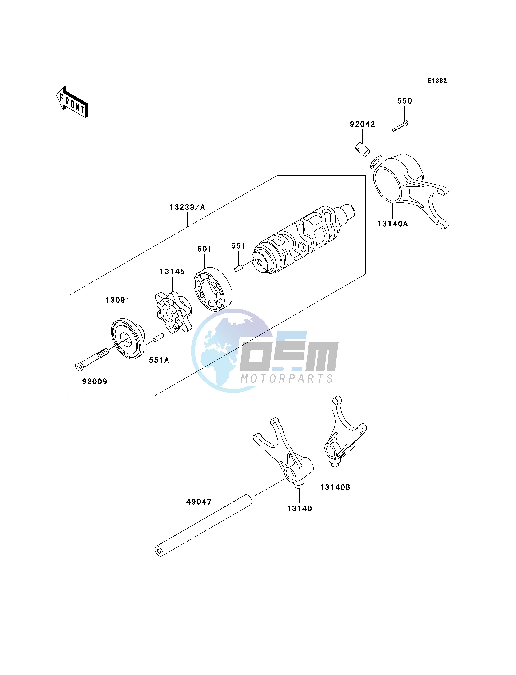 GEAR CHANGE DRUM_SHIFT FORK-- S- -