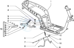 Typhoon 125 drawing Chassis - Central stand