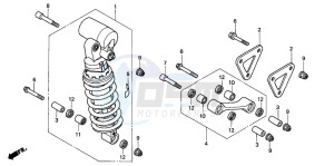 CBR900RR FIRE BLADE drawing REAR CUSHION (CBR900RRY,1/RE1)