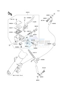 VN 900 B [VULCAN 900 CLASSIC] (6F-9F) B6F drawing FRONT MASTER CYLINDER