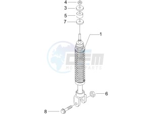 Typhoon 50 2t e2 drawing Rear suspension - Shock absorbers