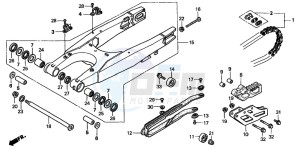 CR250R drawing SWINGARM