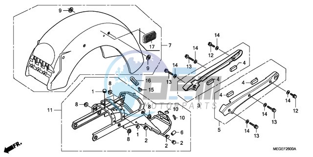 REAR FENDER/GRAB RAIL