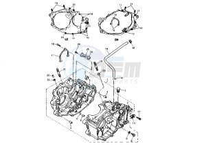 XT E 600 drawing CRANKCASE