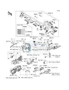 ZX 1000 E [NINJA ZX-10R] (E8F-E9FA) 0E9FA drawing CHASSIS ELECTRICAL EQUIPMENT