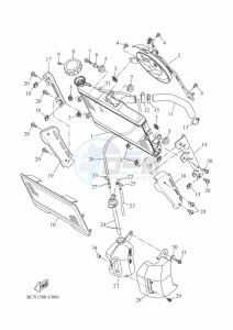 XSR700 MTM690D (BCN1) drawing RADIATOR & HOSE