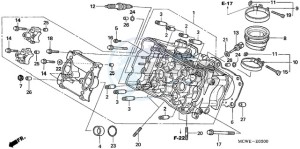 VFR8009 Ireland - (EK / MME) drawing CYLINDER HEAD (FRONT)