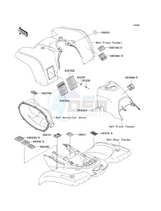 KVF 400 D [PRAIRIE 400] (D1-D4) [PRAIRIE 400] drawing LABELS