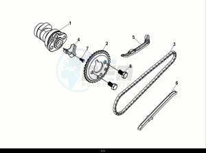 SYMPHONY ST 125 LC (XL12WW-EU) (E5) (M1) drawing CAM SHAFT-CYL. HEAD L. SIDE COVER