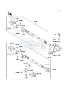 MULE 3010 DIESEL 4x4 KAF950-B3 EU drawing Drive Shaft-Propeller