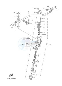 YZ250 (1SS8 1SS8) drawing REAR MASTER CYLINDER