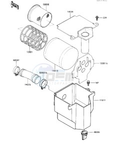 KLT 160 A [KLT160] (A1) [KLT160] drawing AIR CLEANER