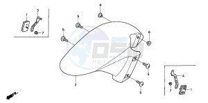 CBR600RR drawing FRONT FENDER (CBR600RR3/4)