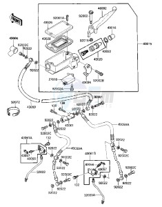 ZX 600 A [NINJA 600] (A1-A2) [NINJA 600] drawing FRONT MASTER CYLINDER