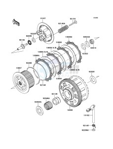 Z1000_ABS ZR1000EBF FR XX (EU ME A(FRICA) drawing Clutch