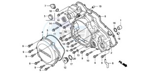 TRX450ER drawing R. CRANKCASE COVER (TRX450R6,7,8/ER6,7,8)