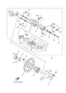 YFM700R YFM70RSBG RAPTOR 700R (2LS7) drawing REAR BRAKE CALIPER