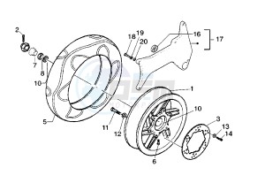 DNA 125-180 125 drawing Rear Wheel