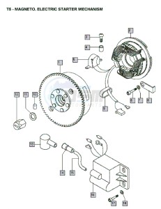 FLEXER_XL_25kmh_K8-L0 50 K8-L0 drawing Magneto-electric starter mechanism