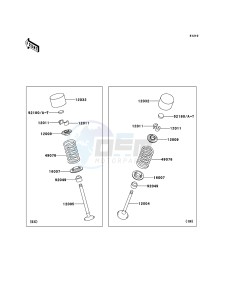 Z750 ABS ZR750MBF FR GB XX (EU ME A(FRICA) drawing Valve(s)