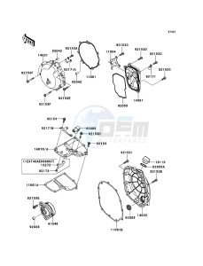 1400GTR_ABS ZG1400CCF FR GB XX (EU ME A(FRICA) drawing Engine Cover(s)