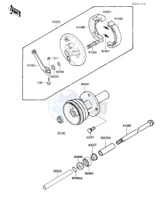 KLT 110 A [KLT110] (A1-A2) [KLT110] drawing FRONT HUB_BRAKE -- KLT110-A2_A3- -