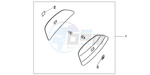 CBF600S drawing COLOUR PANEL SET - INTERSTELLAR BLACK MET