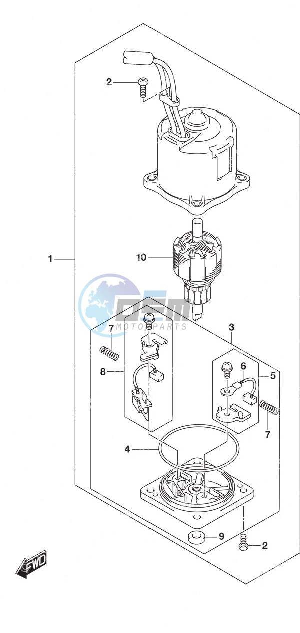 PTT Motor w/Transom (L)